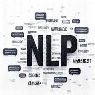 Abstract graphic representing Natural Language Processing with text and speech bubbles